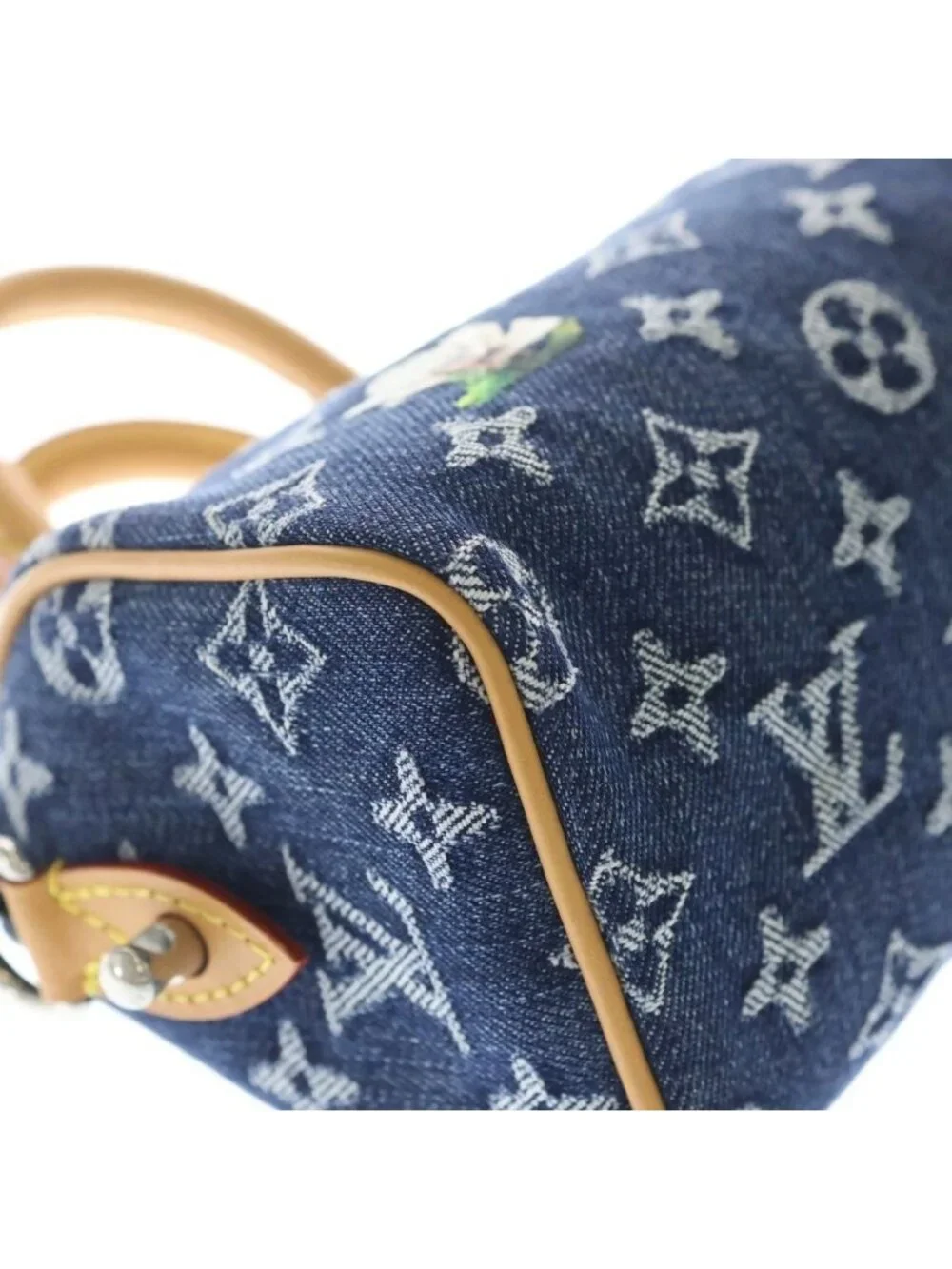 Louis Vuitton Monogram Flower Denim Speedy Bandouliere 18 2-Way Shoulder